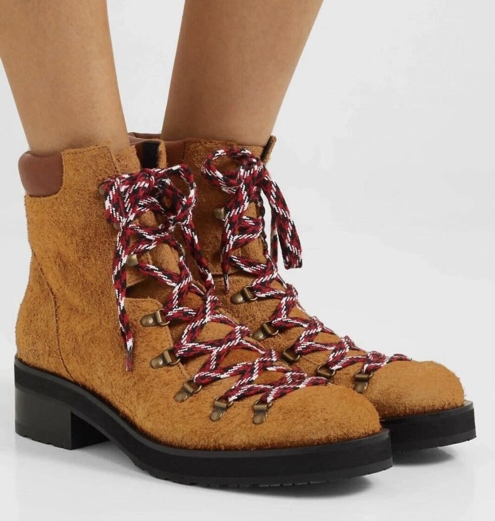 RUPERT SANDERSON London Brown SUEDE Womans Ankle Boots EUR 36 US 5.5